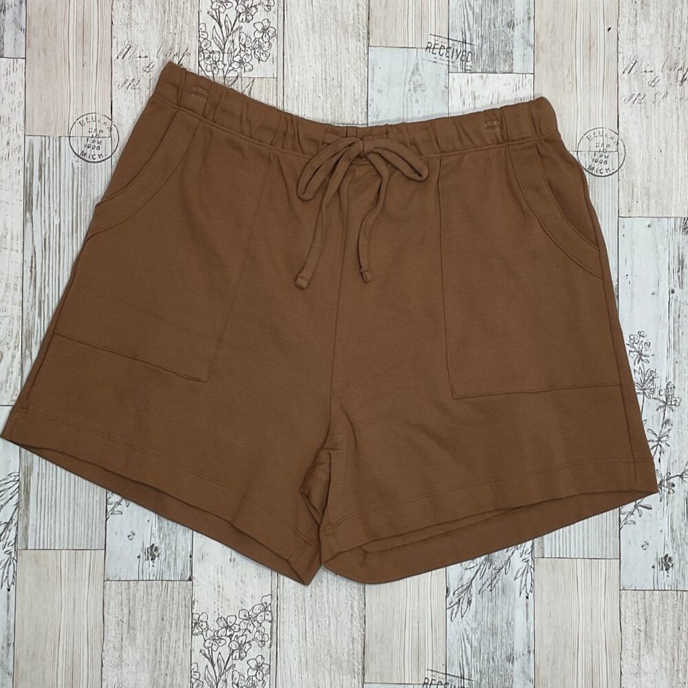 Light Brown Cotton Lounge Shorts